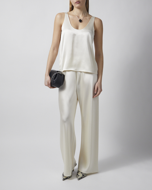 Almada Trousers Bias Satin  Vanilla S