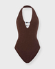 Hunza G Baddräkt Adriana Beaded Chocolate ONESIZE