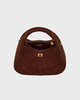 Ganni Bag Hobo Mini Recycled Suede Pelinova Brun ONESIZE