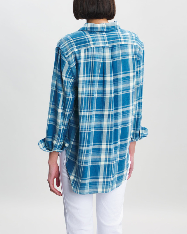 Polo Ralph Lauren Skjorta Oversize Plaid Twill Vit/blå S