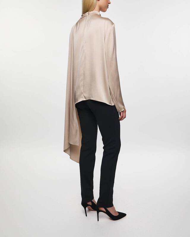 Magda Butrym Blus Cape-Effect Silk Beige FR 40 (EUR 38)