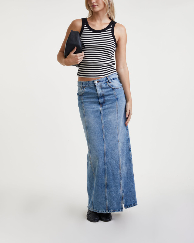 Dagmar Skirt Denim Ljusblå 40