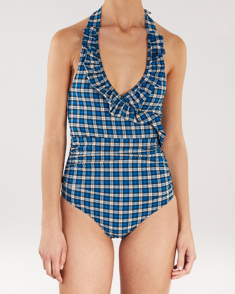 Swimsuit Seersucker  Blå 1