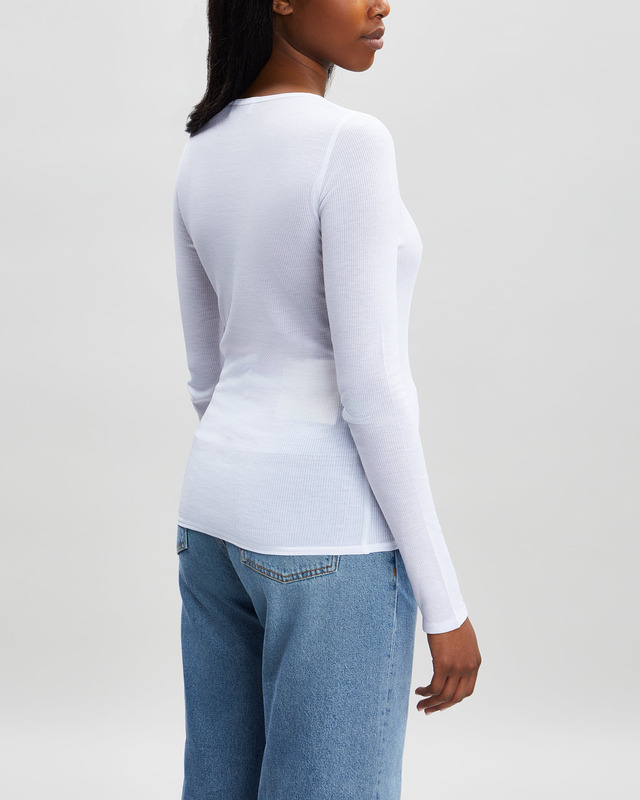 Dagmar Top Lyocell Long Sleeve White M