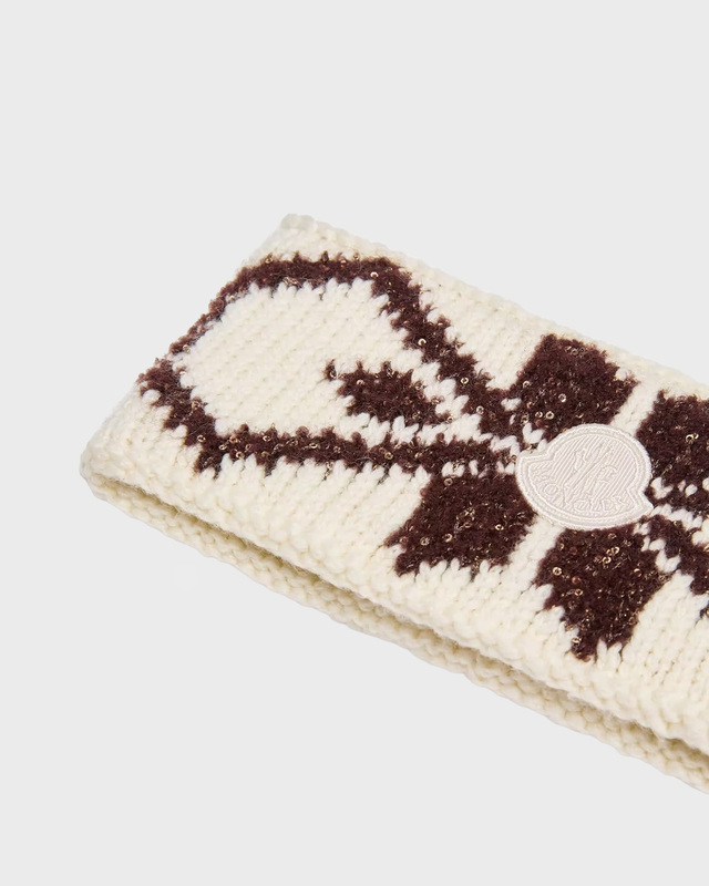 Moncler Pannebånd Jacquard Knit Brown ONESIZE