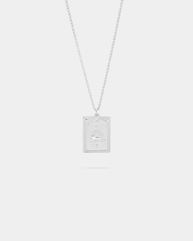 Necklace Tarot Strength Pendant Silver ONESIZE