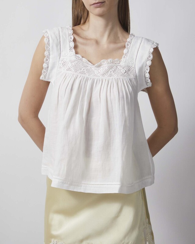 DÔEN Top Aphra White M