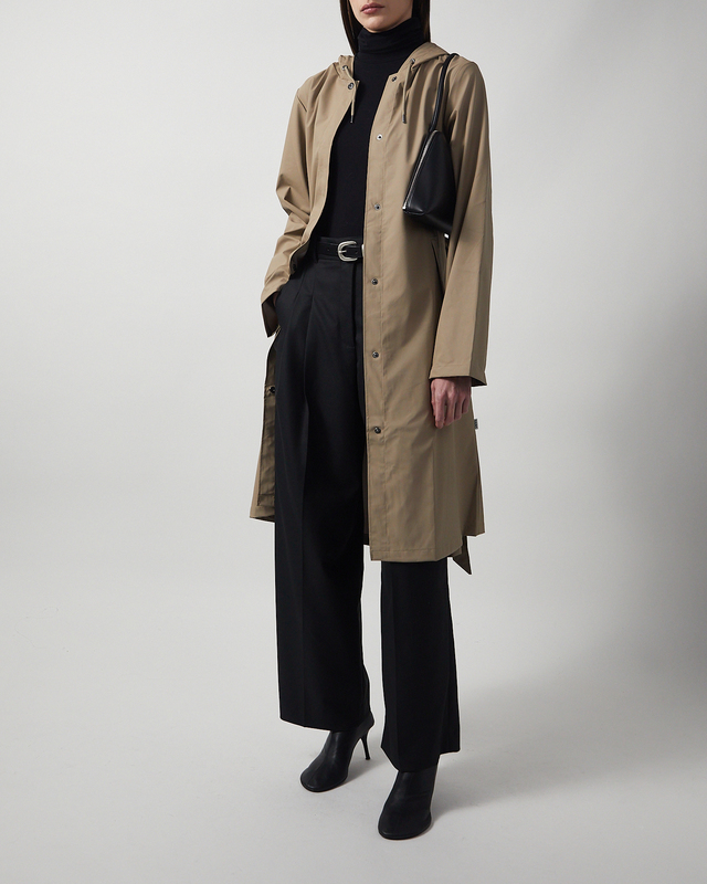 Rains Jacket A-Line Longer W Beige L