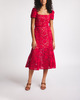 Self-Portrait Dress Red Floral Lace Midi Red UK 8 (EUR 36)