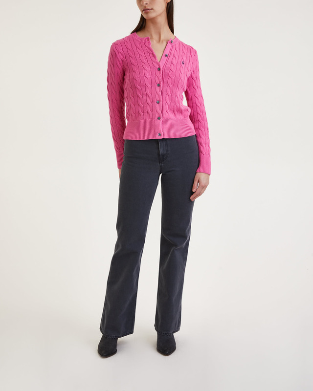 POLO Ralph Lauren Cardigan Cable Long Sleeve Rosa XL
