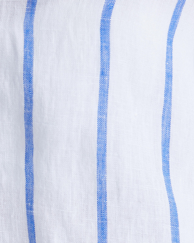 Polo Ralph Lauren Shirt Relaxed Long Sleeve Button Front Stripe Vit L