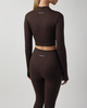 Sisterly tribe Top Softsculpt Bolero Long Sleeve Espresso M