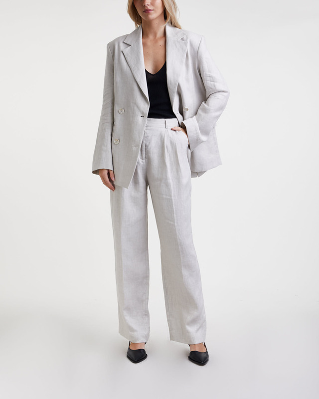 Dagmar Trousers Wide Suit Oatmeal 42