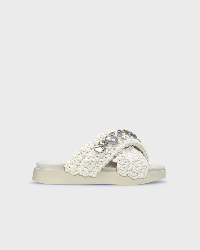 Inuikii Sandal Woven Stones  White EUR 38