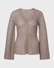 Malina Cardigan Ayla Pointelle Knitted Taupe XS