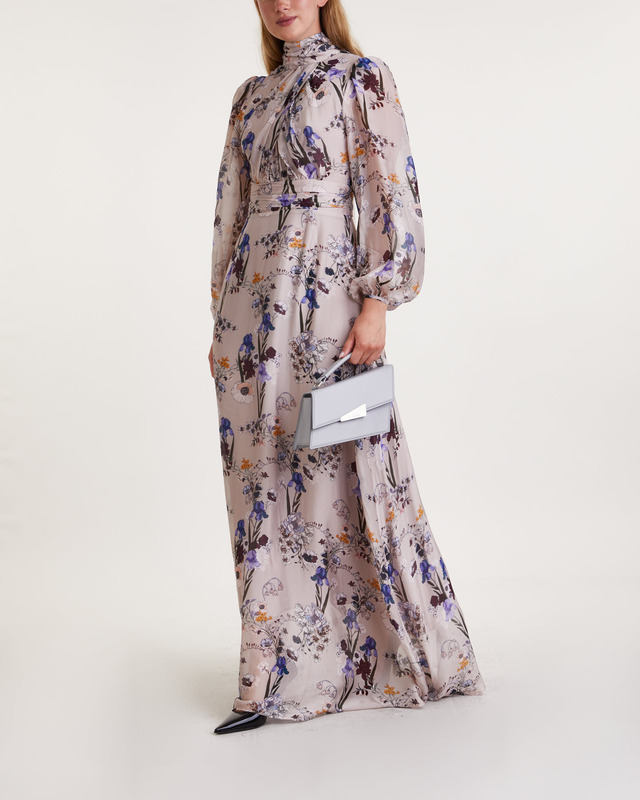 Malina Dress Valerie open back silk Multicolor XL