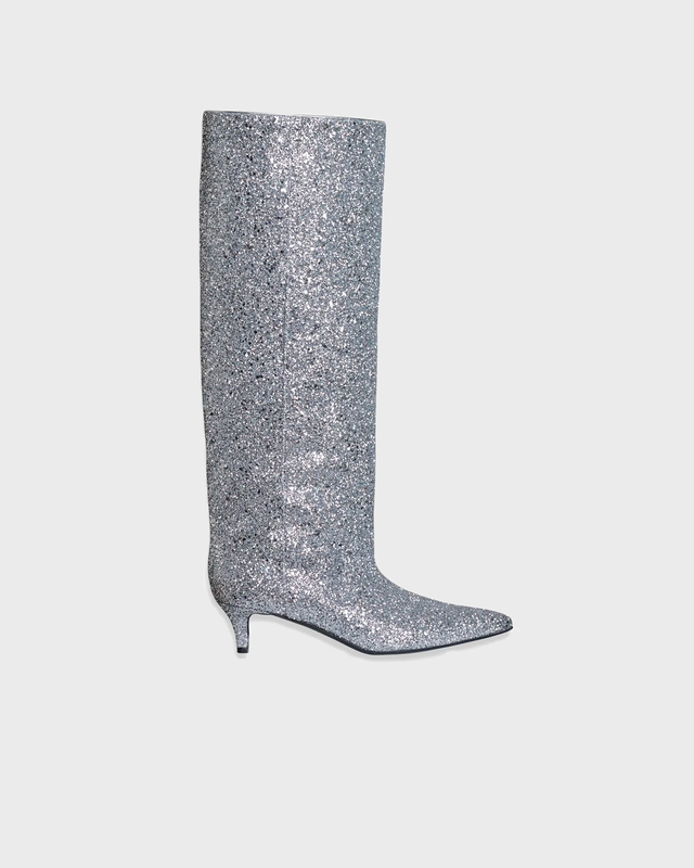 Teurn Studios Boots Pointy glitter boots Silver EUR 39