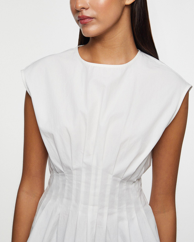 Wakakuu Icons Top Dover Pleated  White S