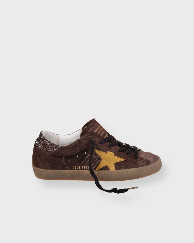 Golden Goose Deluxe Brand Sneakers Super-Star Suede Glitter Heel EUR 40