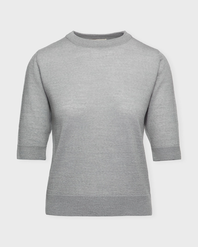 Wakakuu Icons T-Shirt London Merino Wool Ljusgrå M