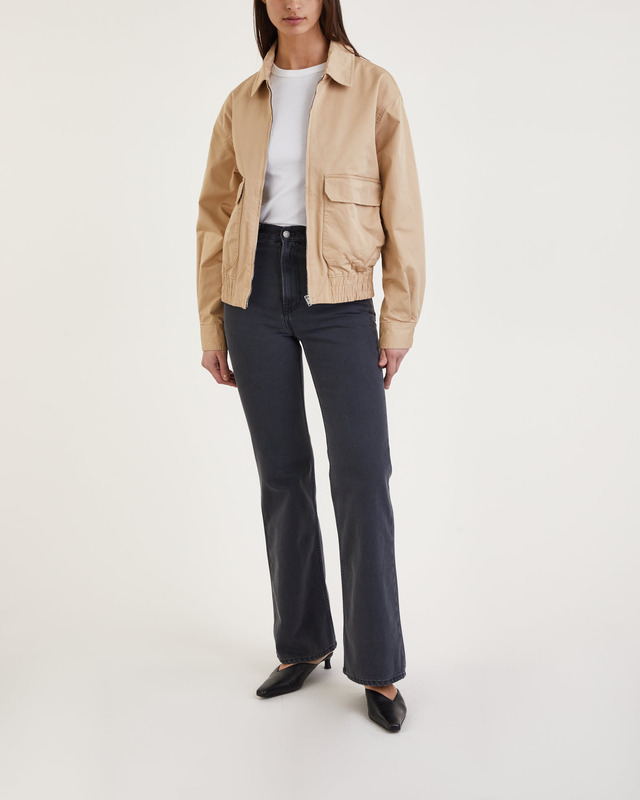 Filippa K Jacket Cotton Zip Sand 34