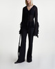 Acne Studios Blouse Sheer Ruffle  Black 38