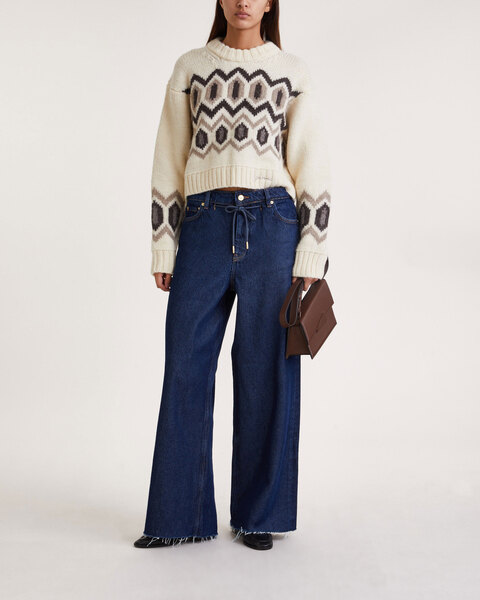 Jeans Heavy Denim Wide Drawstring Denim 1