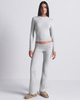 Skims T-shirt Cotton Jersey Long Sleeve Light Heather Gray L