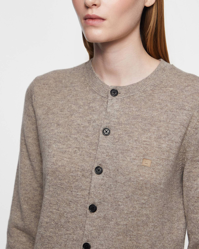 Acne Studios Cardigan Fitted Yak Wool Grey melange L
