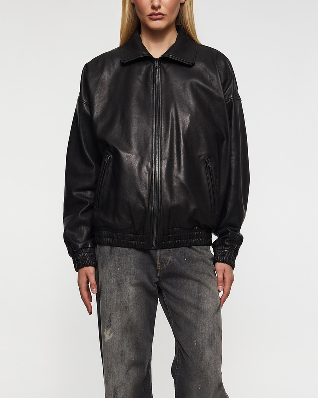 Acne Studios Jacket Relaxed Leather  Black 34