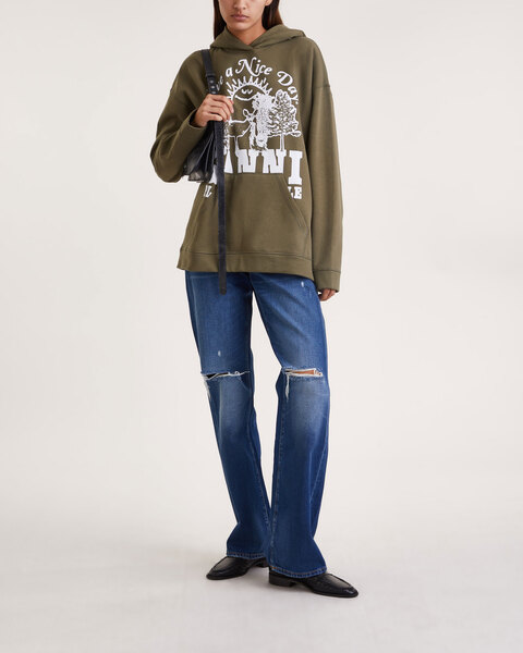 Hoodie Isoli Animals Oversized Grön 2
