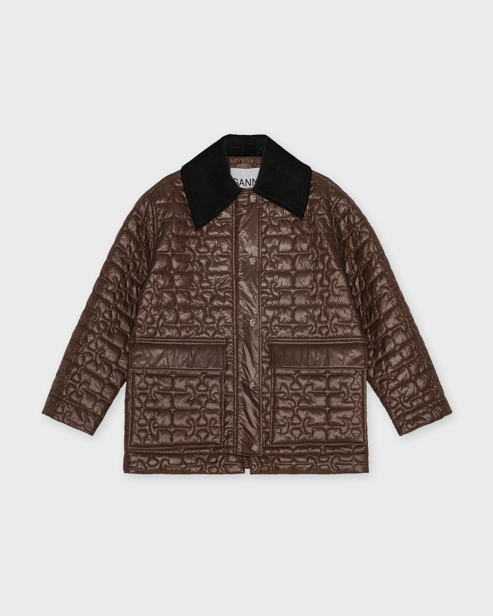 Ganni Women's Lightweight Quilted Jacket - Chicory Coffee - Size 10 (36) - Image 2