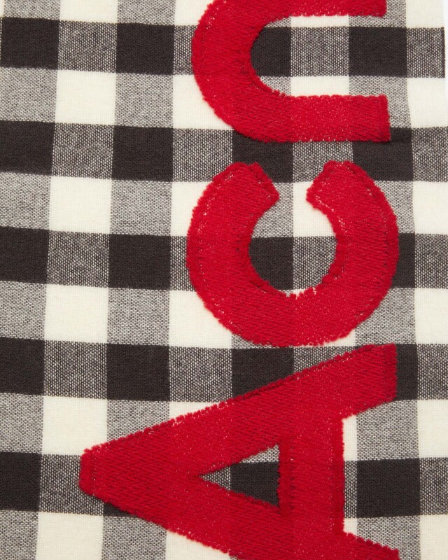 Acne Studios Scarf Logo Check Grå ONESIZE