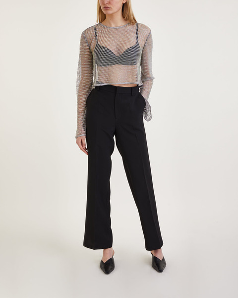 Top Embellished Mesh  Silver 2