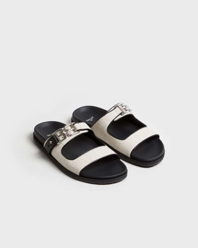 Bally Sandals Emma Flat Svart/beige EUR 38