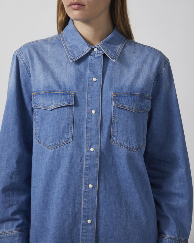 NEUW Skjorte Bowery Denim Vision Vintage Blue M