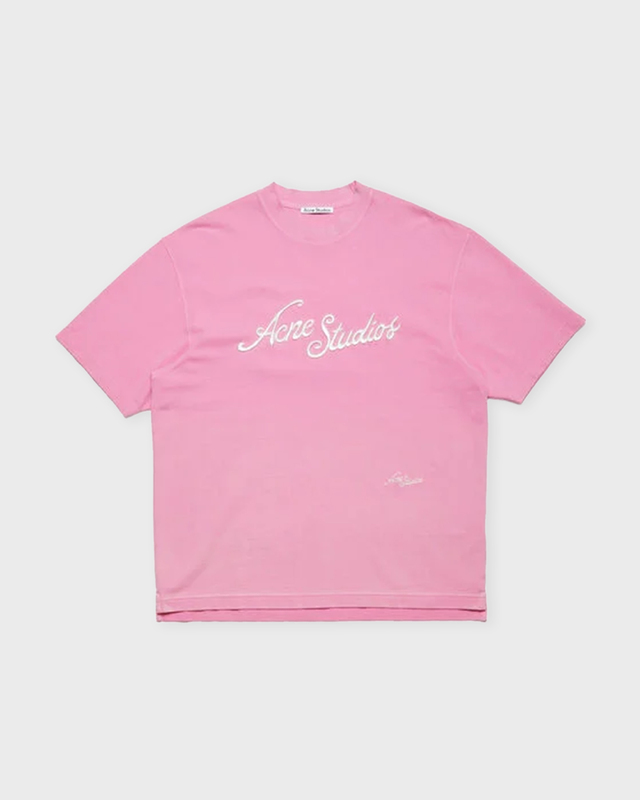 Acne Studios T-Shirt Logo Relaxed Fit  Rosa XXS