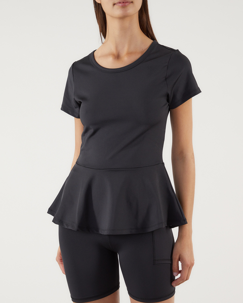 Sports Top Peplum Black 1