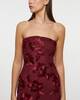 ROTATE Birger Christensen Klänning 3D Mesh Maxi Burgundy  38