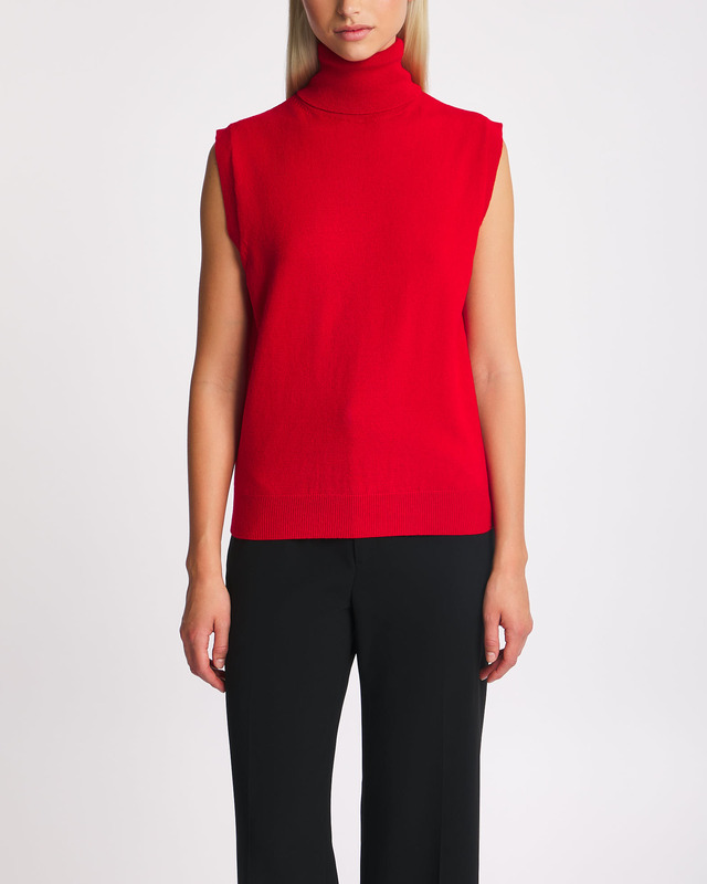 RÓHE Top Sleeveless Turtleneck Röd 36