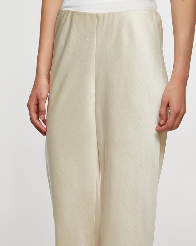 Vince Trousers High Waist  Fluid Bias Pant Bone L