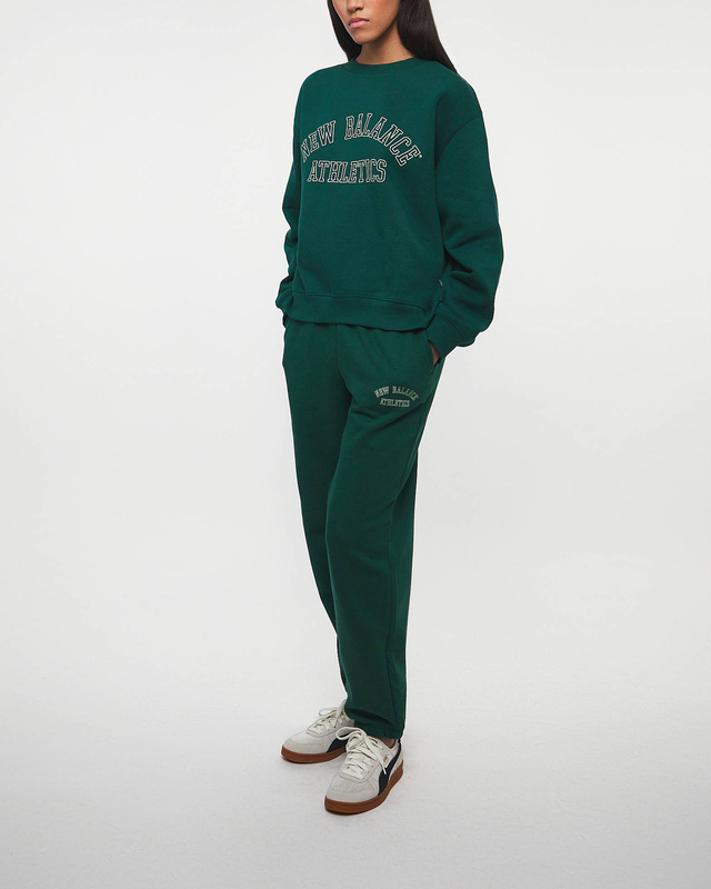 New Balance Sweater Graphic Fleece Crew Grön S