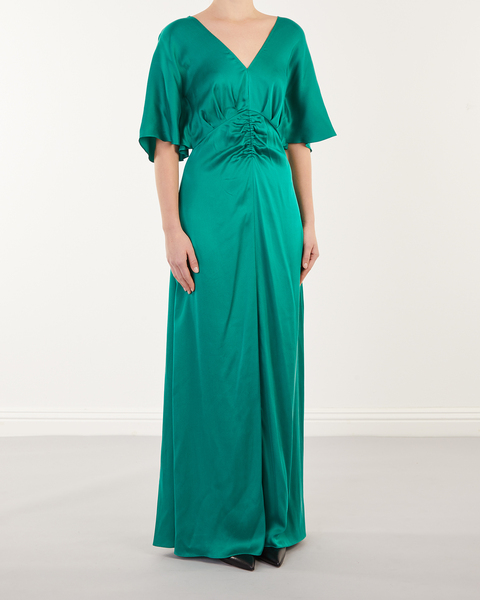 Cilla Organic Silk Dress  Green 1