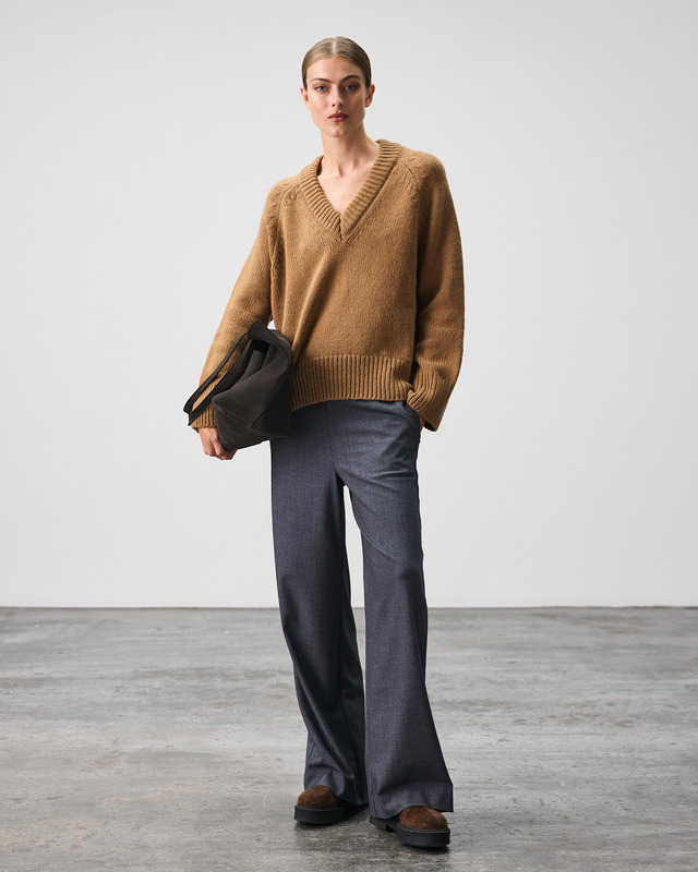 Wakakuu Icons Tröja Glenco Wool Cashmere Camel XS