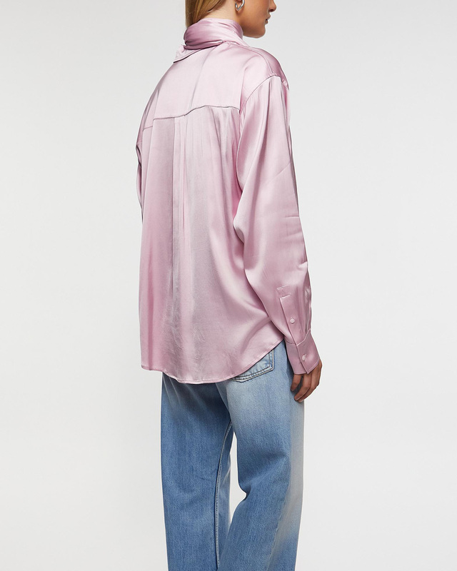 Acne Studios Skjorta Layered Satin Scarf Rosa 36