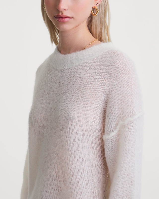 Dagmar Sweater Brushed Alpaca Knit Offwhite XL