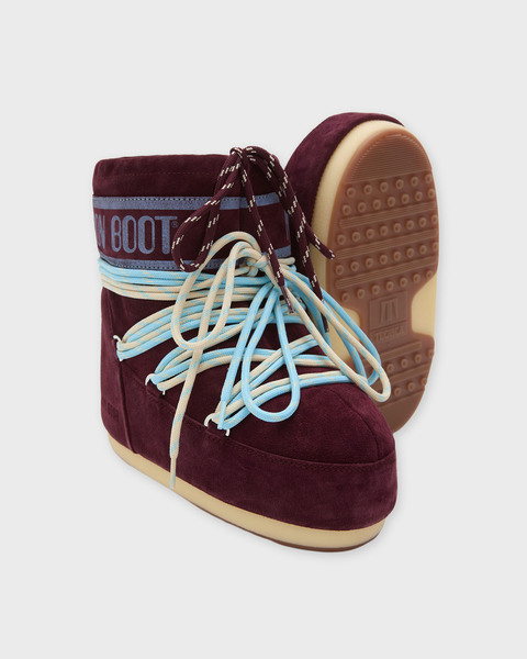 Boots Icon Low Suede Laces Burgundy  2