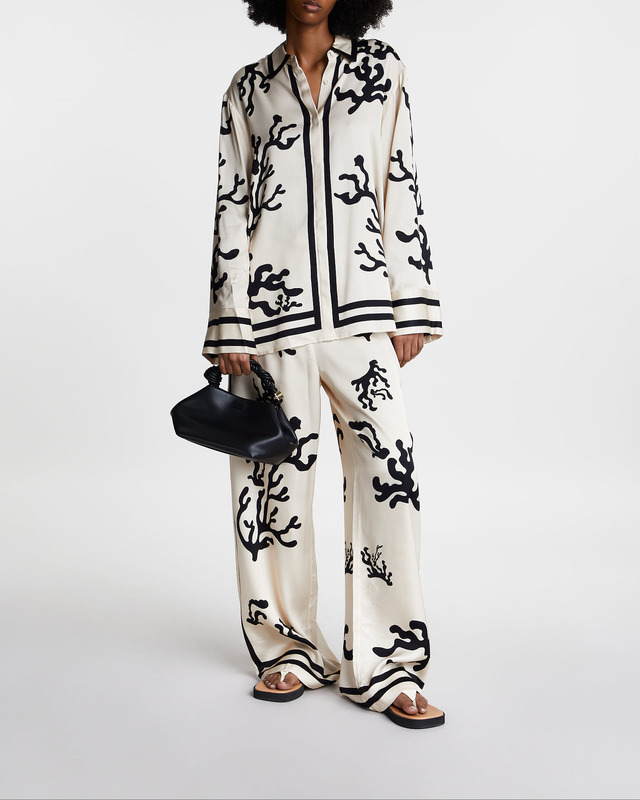 Malina Shirt Meya Wide Fit Vit/svart XL