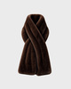 Wakakuu Icons Tørklæde Faux Fur Dark Brown ONESIZE