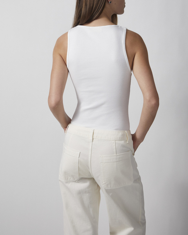 Wakakuu Icons Top Lotus Rib Tank White S